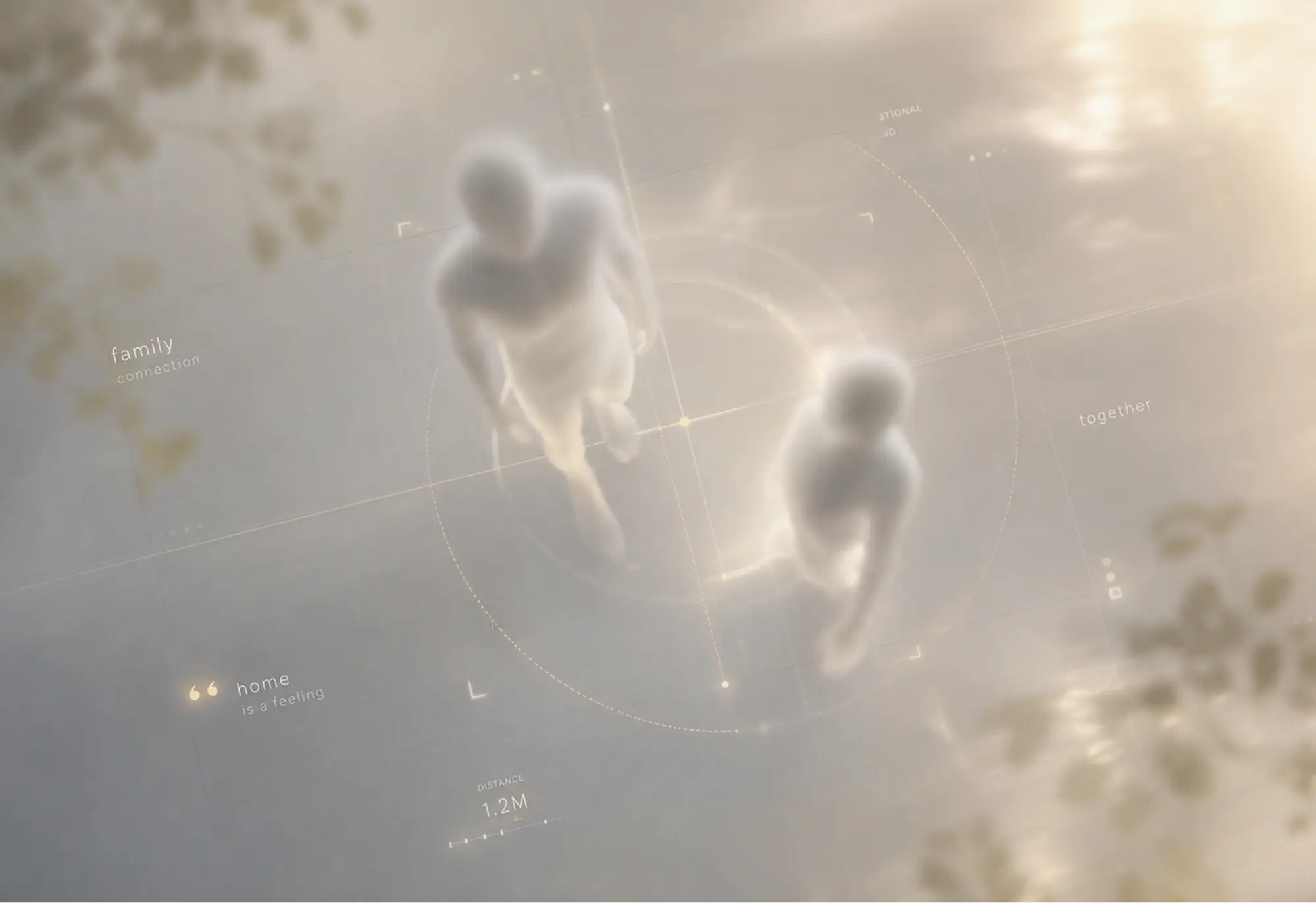 Family relationships represented spatially